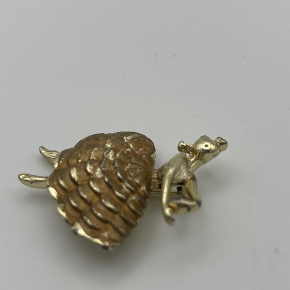 Vintage Ballerina Textured Brooch Pin Gold Tone  Dance - Picture 3 of 6